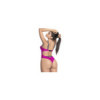 Body string en dentelle florale rose et bretelles larges élastiques  